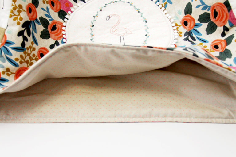 Floral Flamingo Sewing Machine Cover