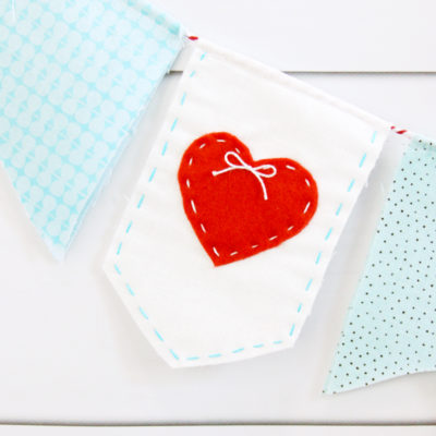 Sweet Heart Stitched Valentine’s Banner
