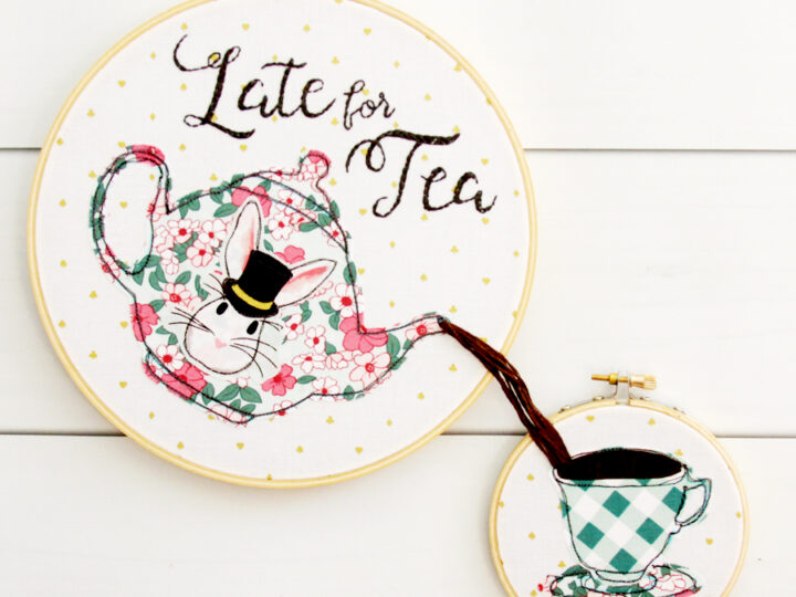 Image for Late for Tea - Wonderland Embroidery Hoop Set