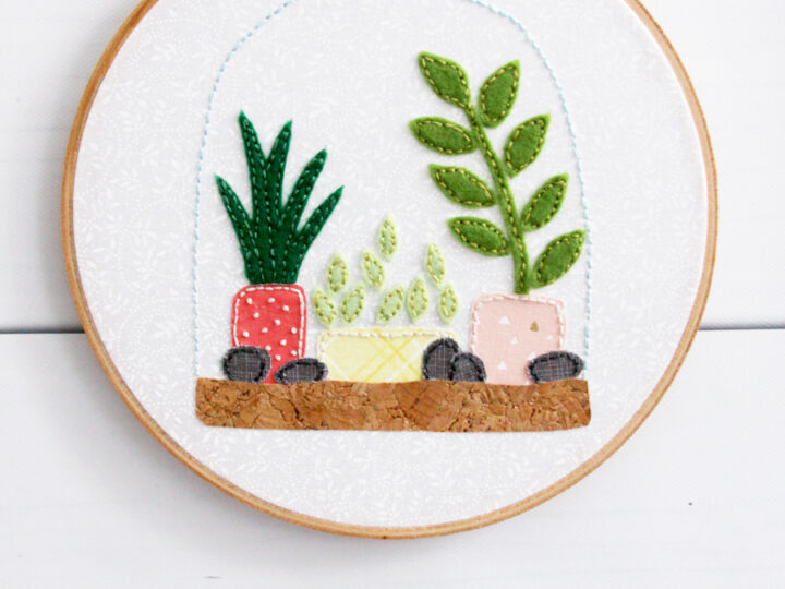 Image for Felt Succulent Terrarium Hoop Art