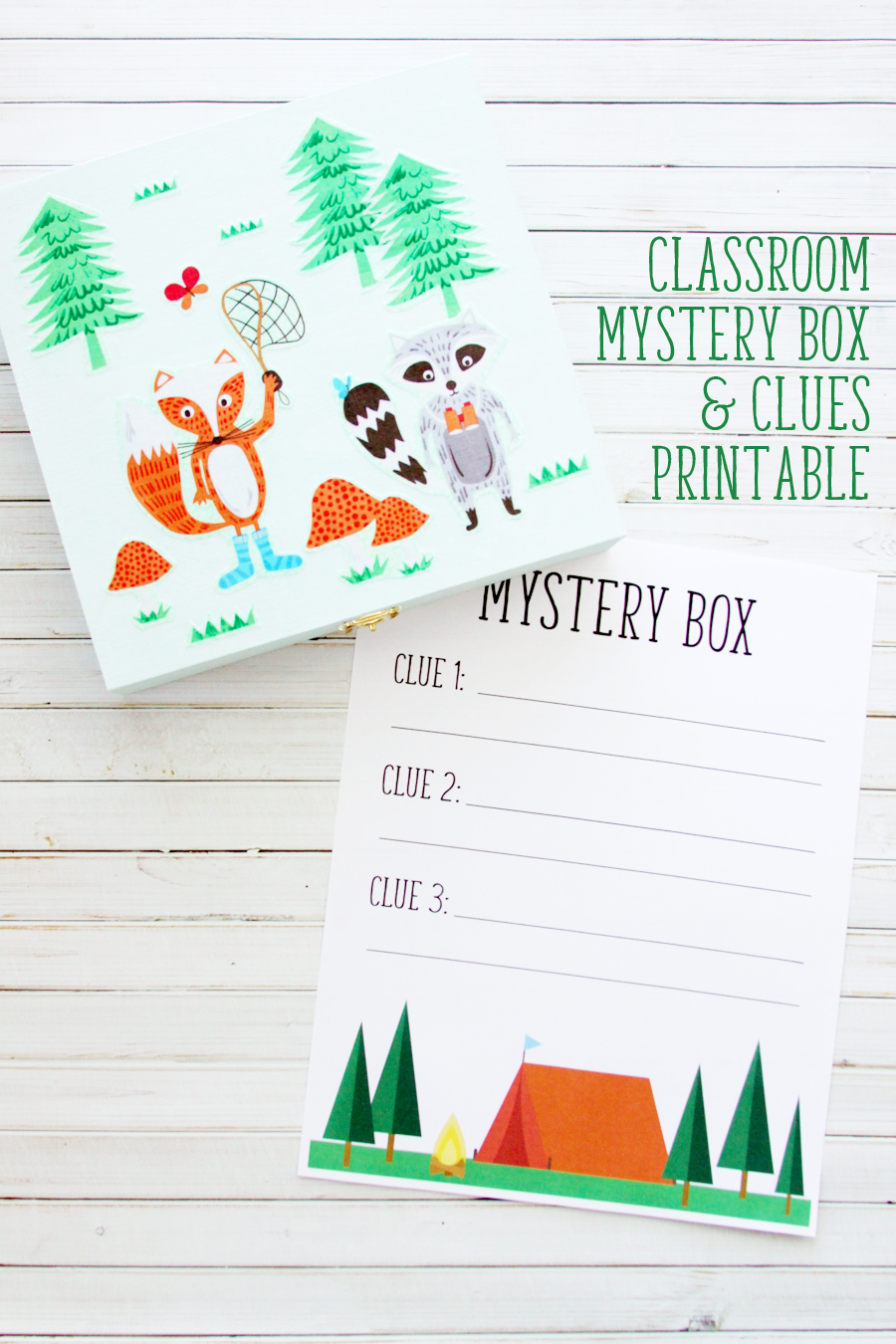 Classroom Mystery Box and Clues Printable