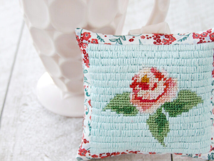 Image for Lavender Floral Needlepoint Sachet