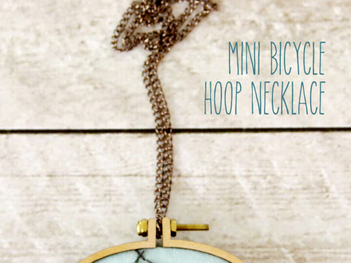 Image for Mini Bicycle Embroidery Hoop Necklace