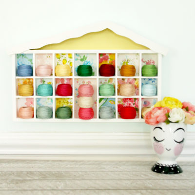 Colorful Embroidery Floss Shadowbox Storage