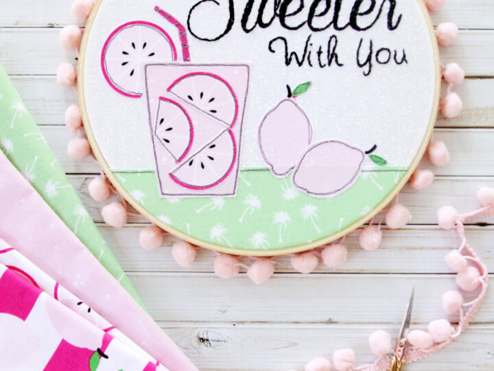 Image for Life is Sweeter With You Hoop Art