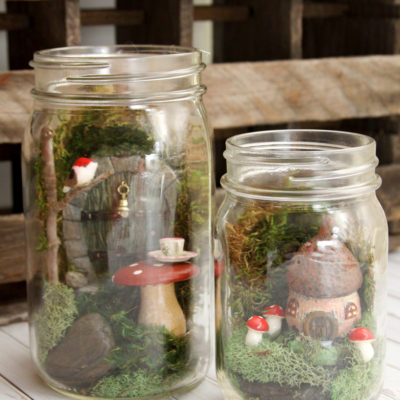 Simple and Sweet Mason Jar Fairy Gardens