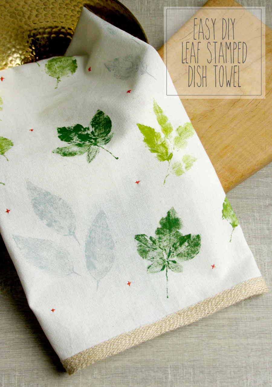 DIY Tea Towel Tutorial (Stamped Kitchen Towels)