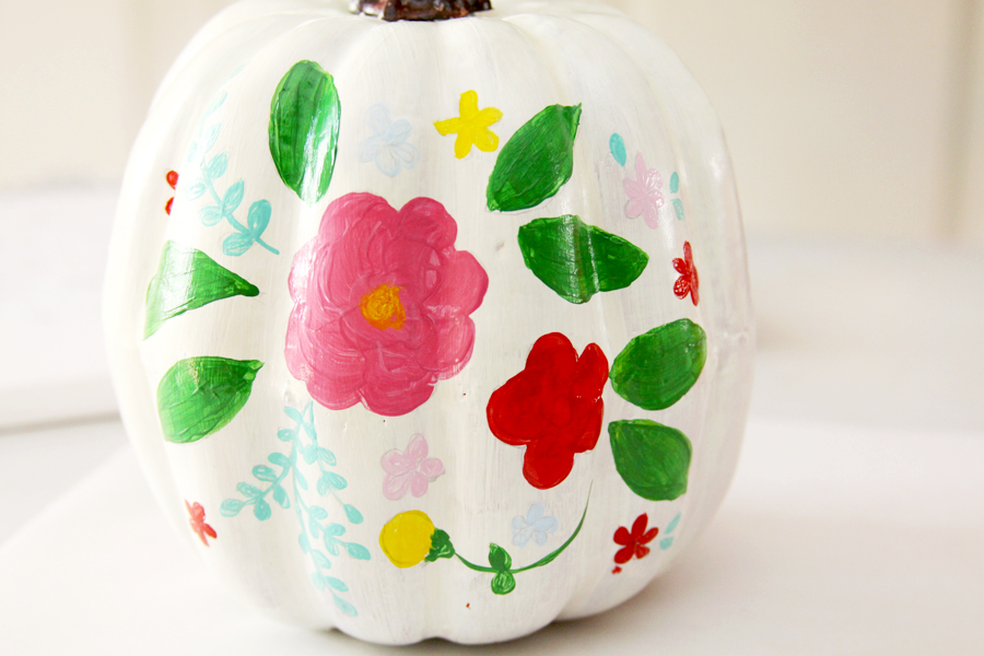 Cute And Colorful Painted Pumpkins