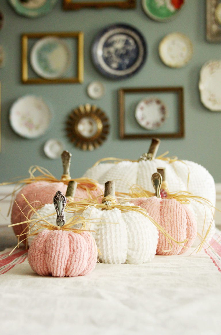 Chenille Fabric Pumpkins