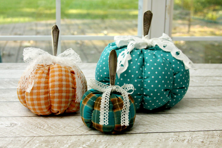 Chenille Fabric Pumpkins