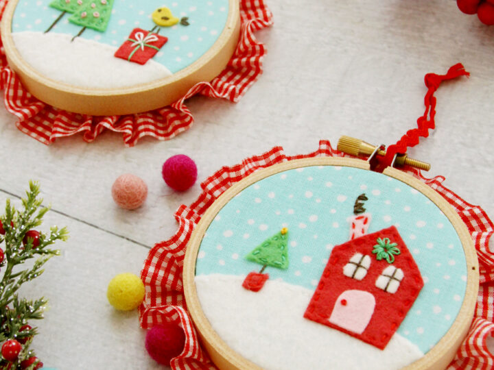 Image for Sweet Fabric and Felt Hoop Ornaments