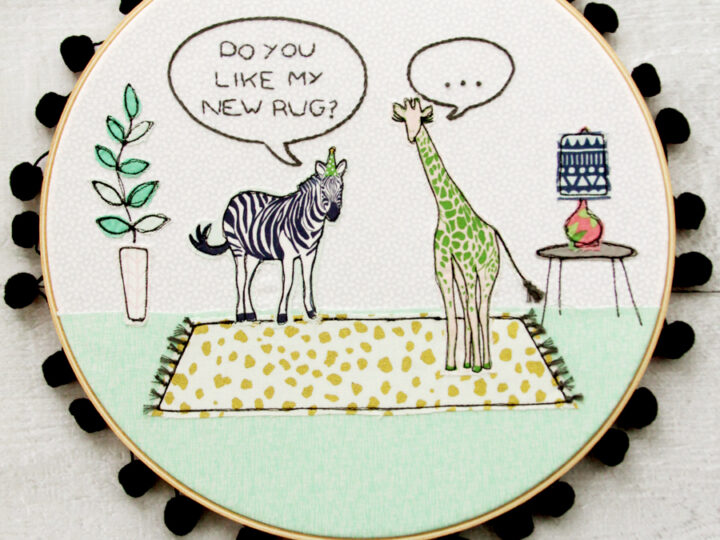 Image for Fun Safari Party Embroidery Hoop Art