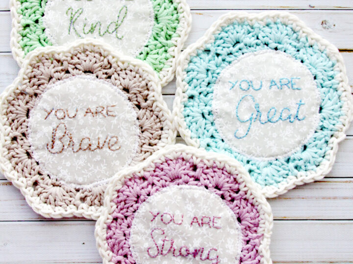Image for Embroidered Crochet Coasters