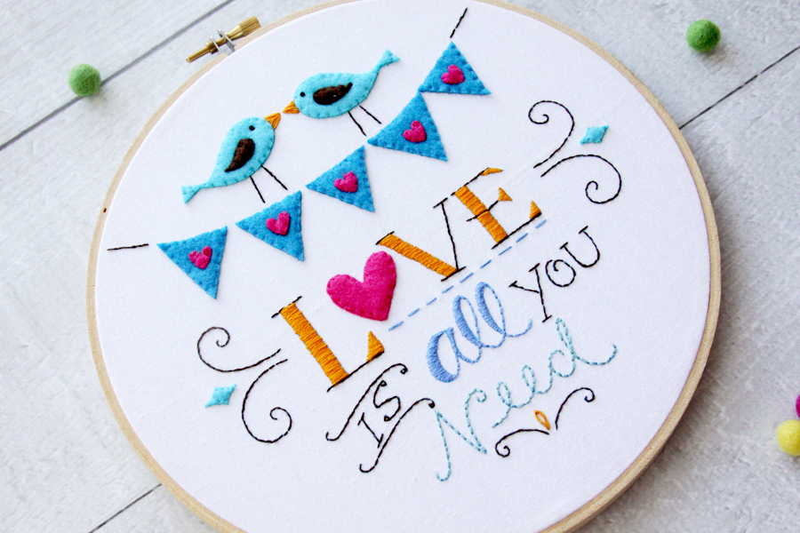 Love is All You Need Embroidery Hoop Art