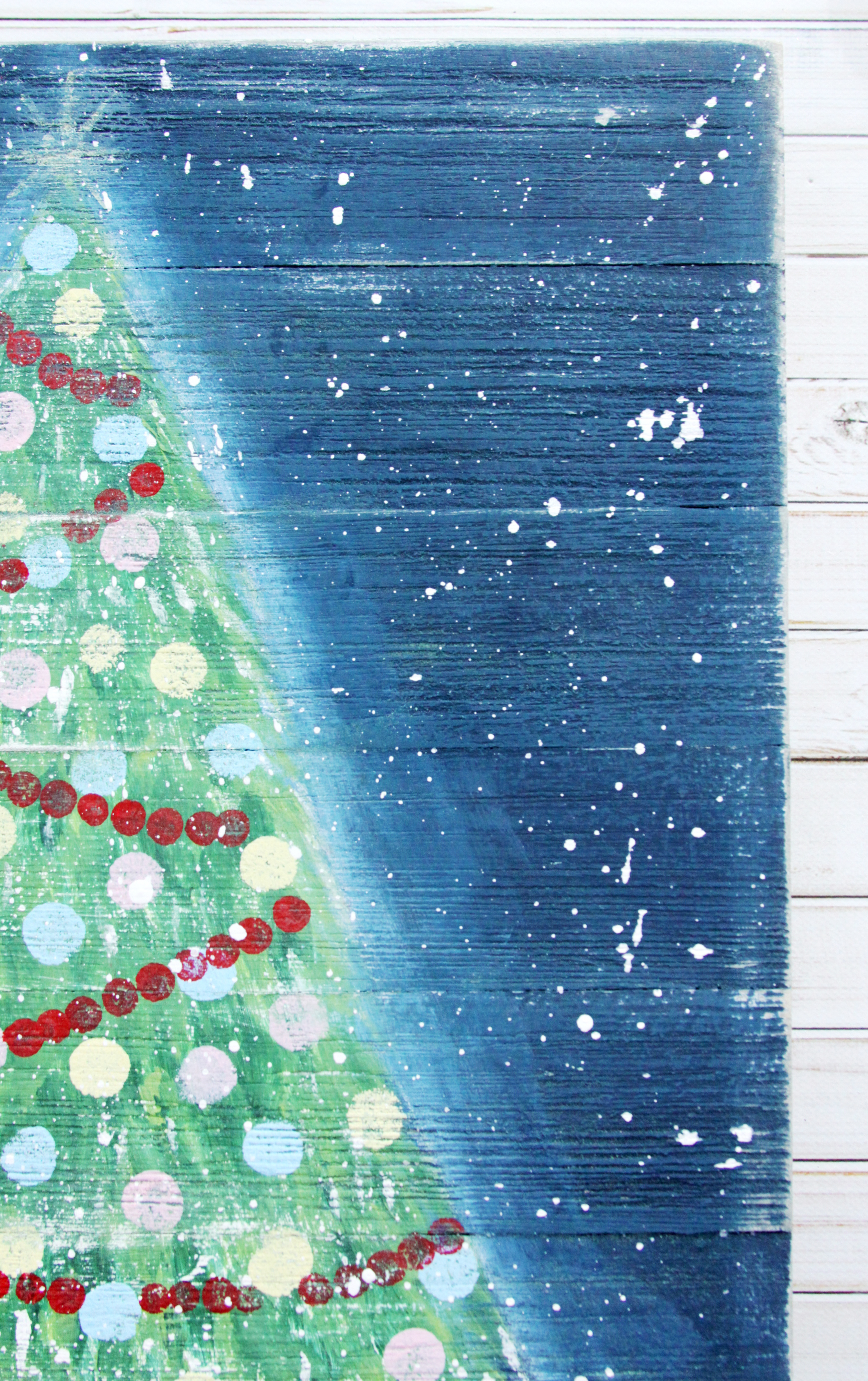 Rustic Christmas Tree Pallet Painting