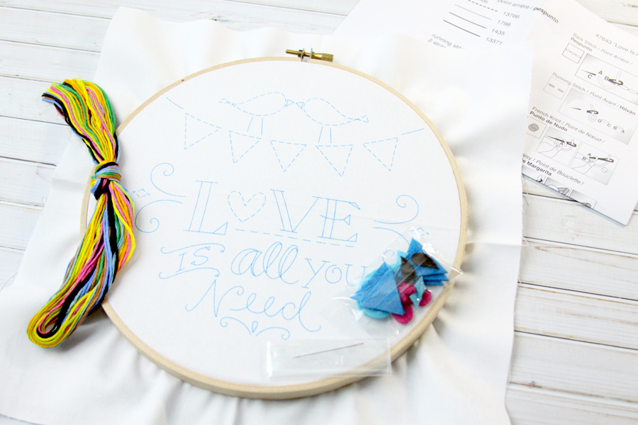 Love is All You Need Embroidery Hoop Art