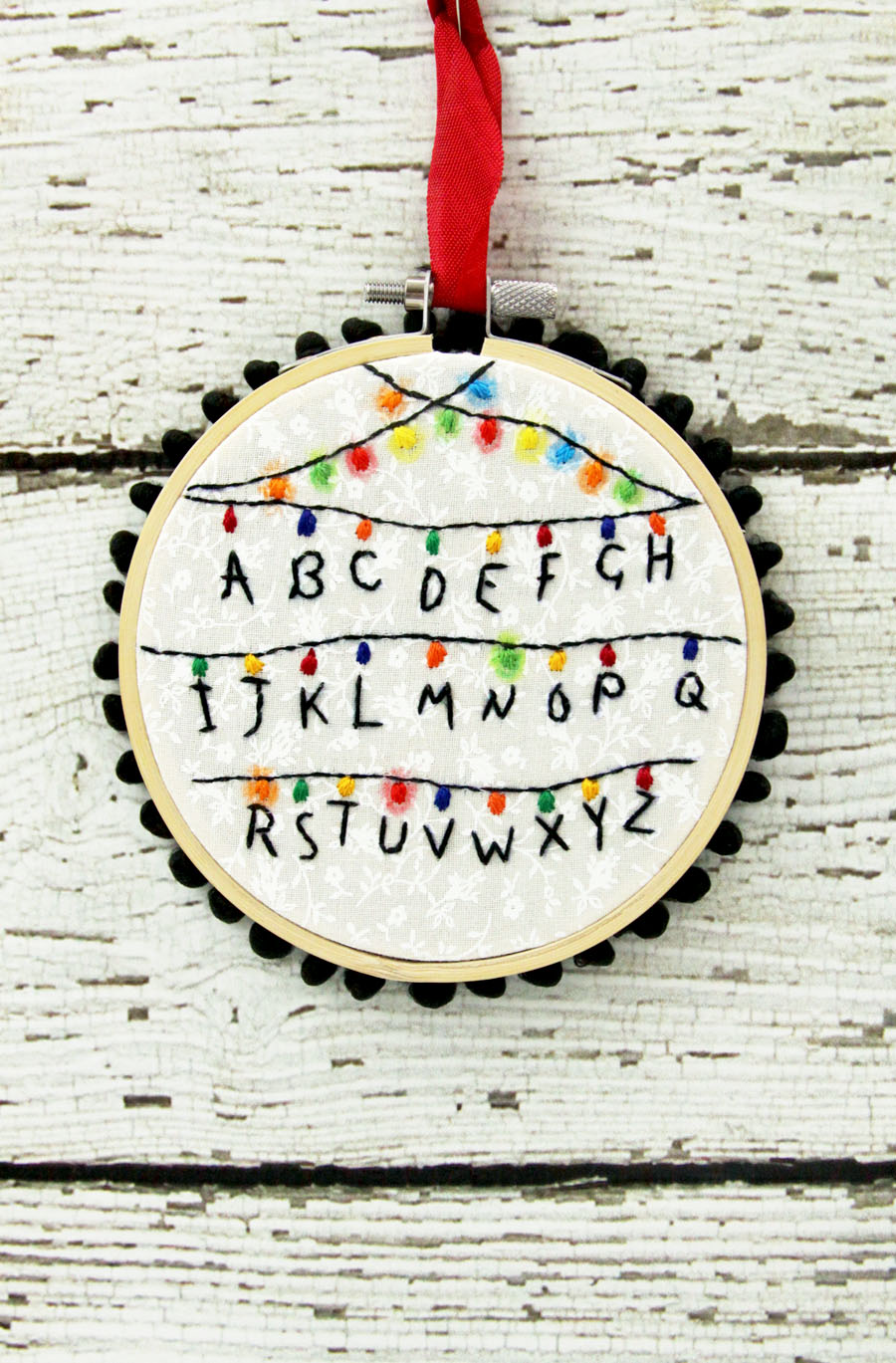 Stranger Things Hoop Ornament