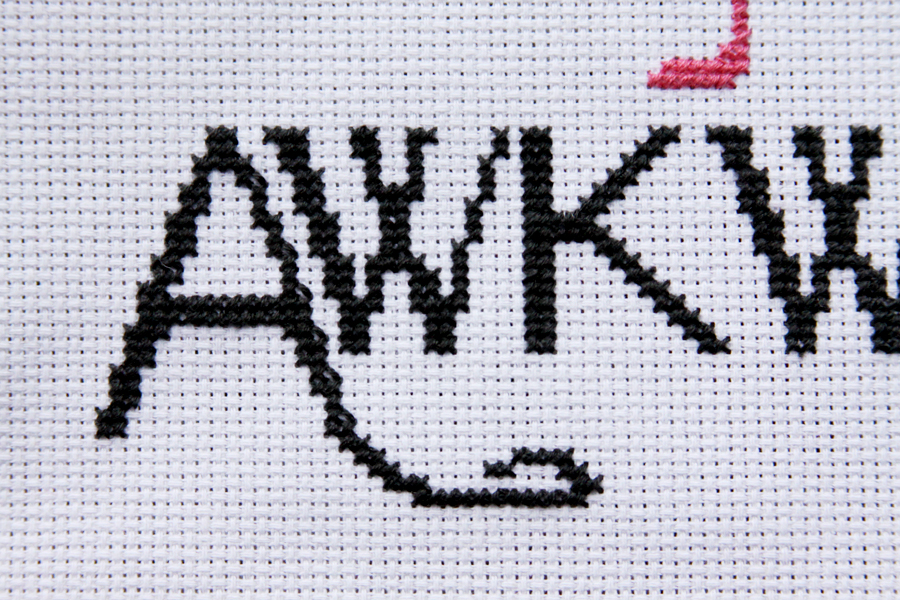 Majestically Awkward Fun Flamingo Cross Stitch
