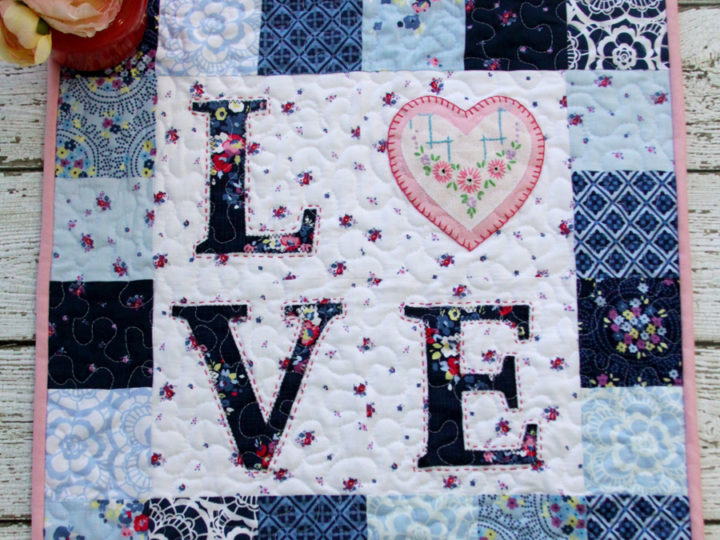 Image for Floral LOVE Mini Quilt