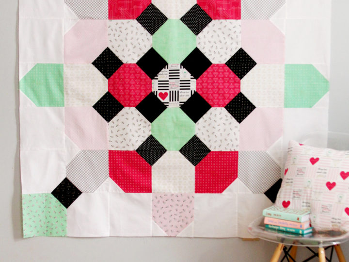 Image for Free Soda Fountain Quilt Pattern with Shine Bright Fabrics