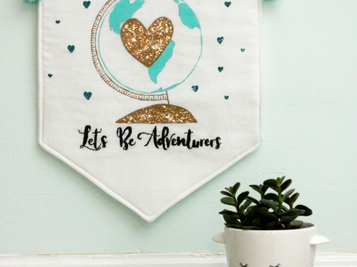 Image for Let's be Adventurers Glitter Globe Banner