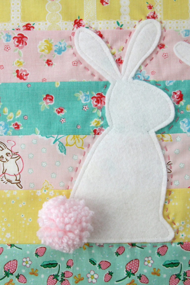 Spring Bunnies in Love Pillow