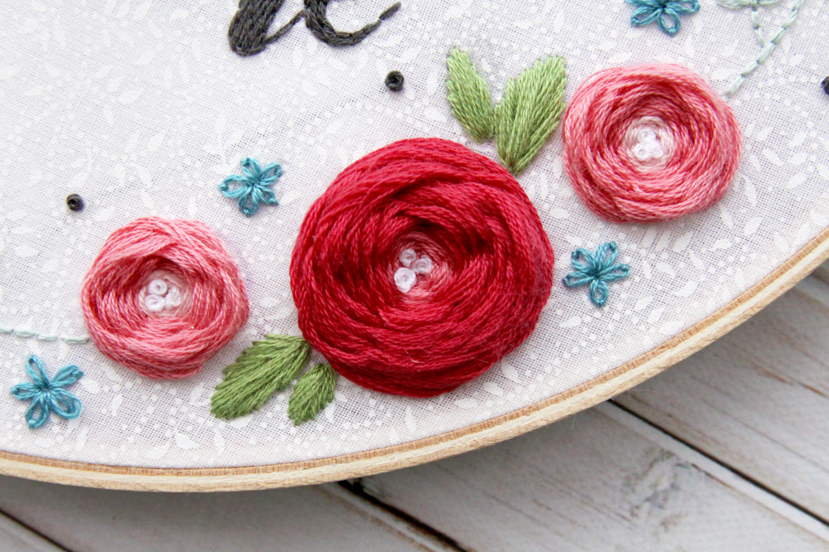 Woven or Wagon Wheel Roses Embroidery Stitch Tutorial