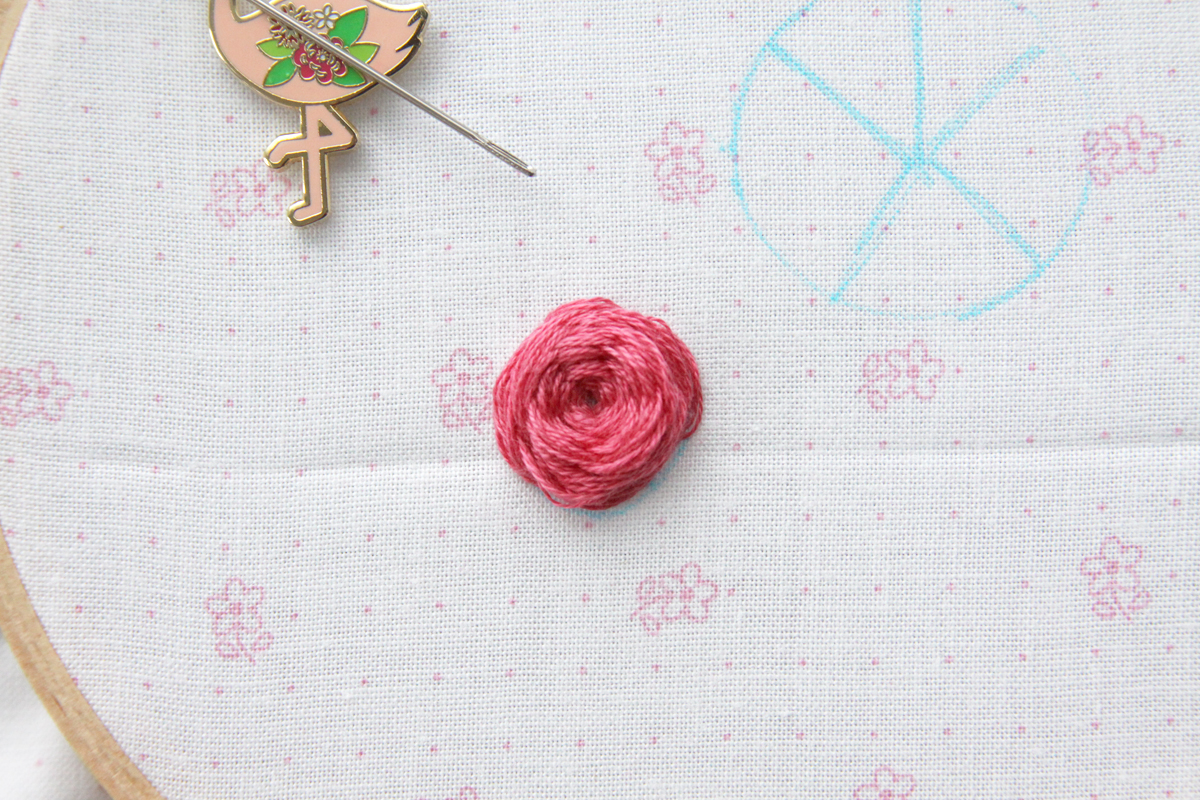 Crochet Embroidered Sampler: How To Embroider On Crochet Part 3 - Wagon  Wheel Roses 