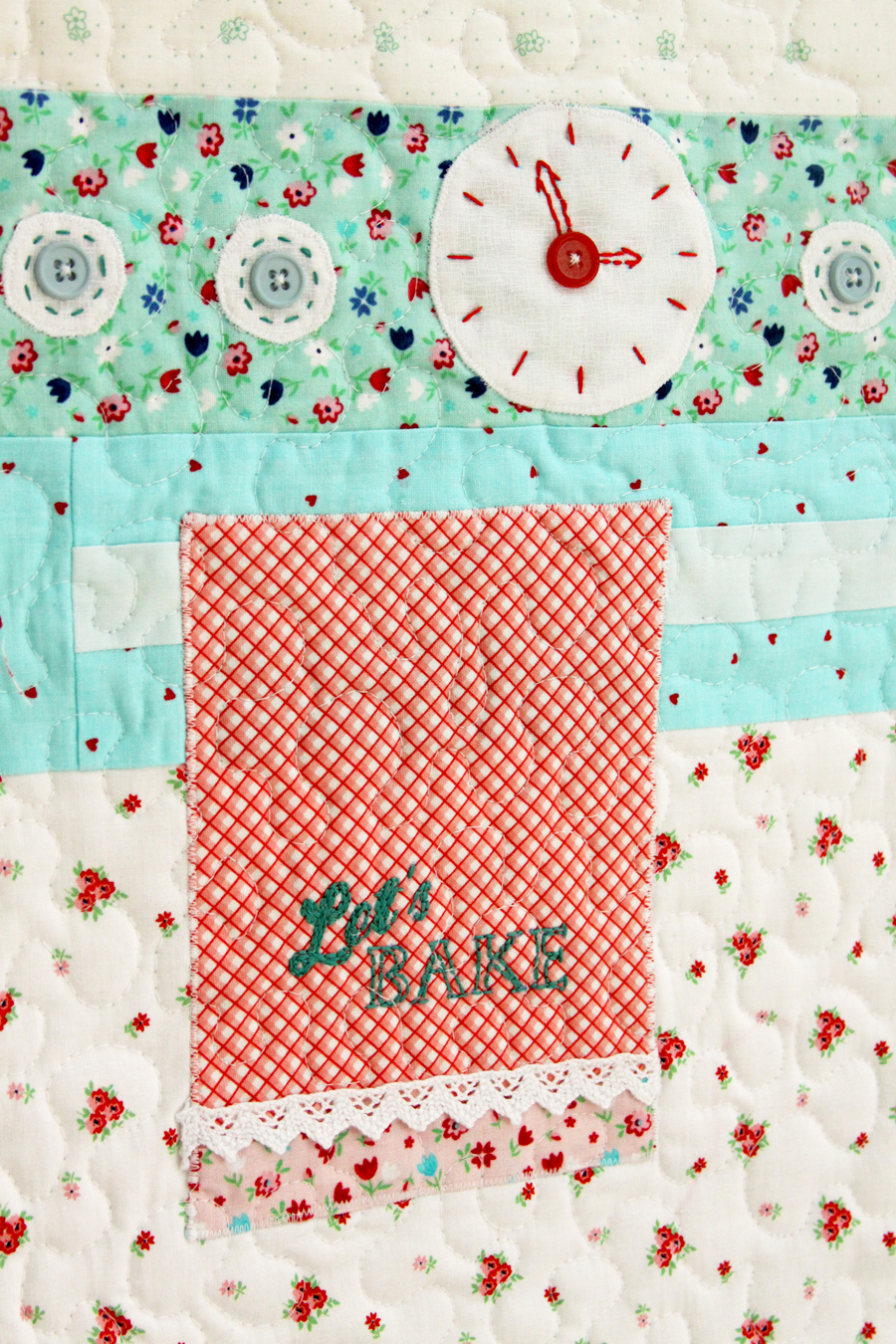 Let's Bake Sew Along Mini Quilt and Hoop