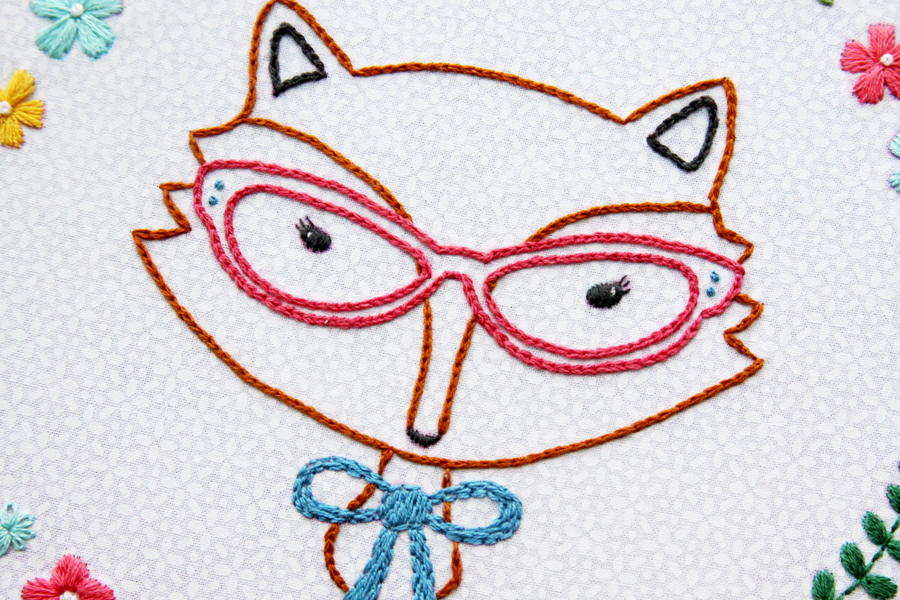Fox Portrait Embroidery Pattern