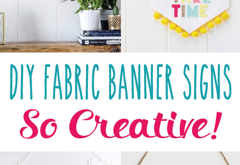 Creative DIY Fabric Banner Signs featured by top US sewing blog, Flamingo Toes.