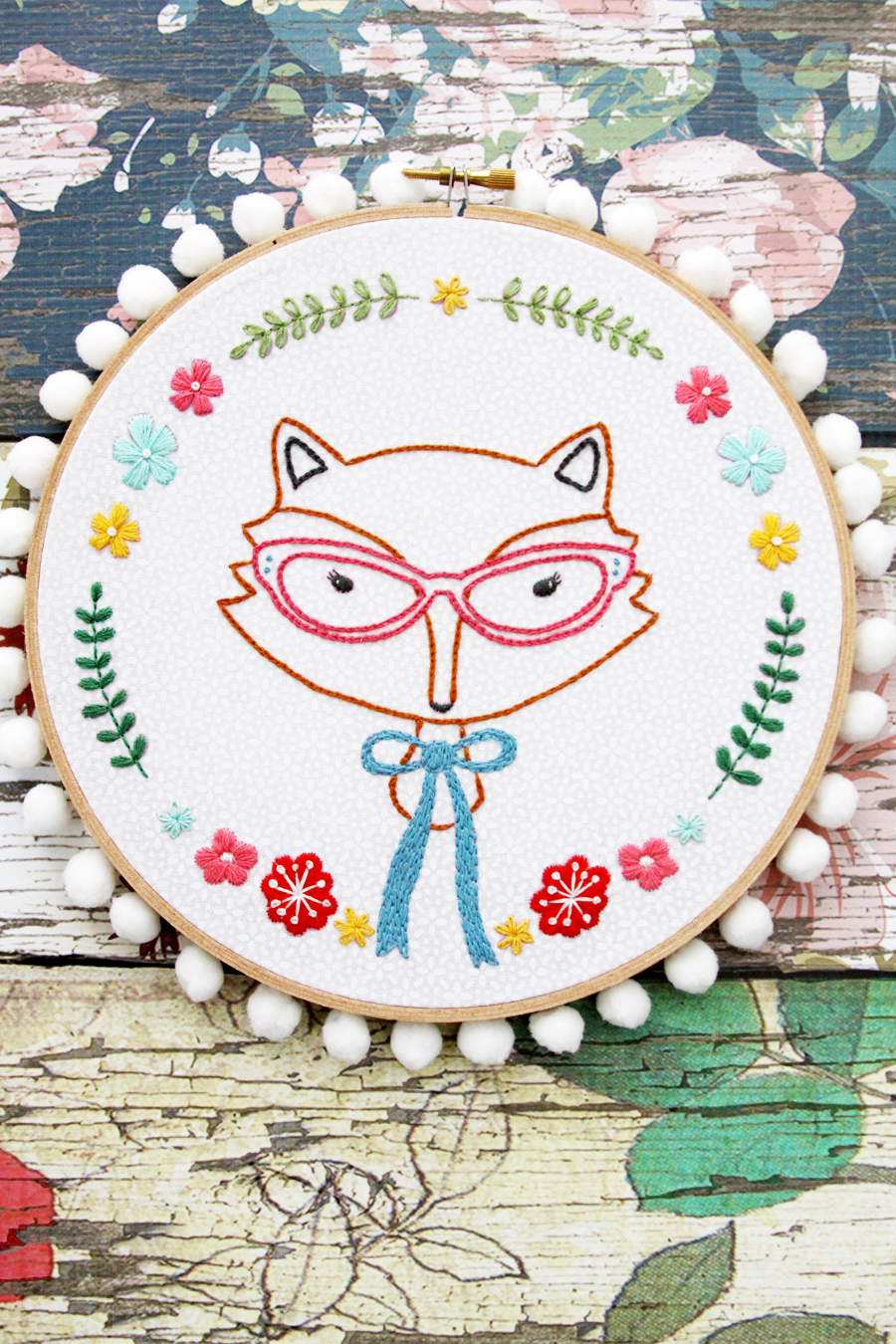 Download Fox Portrait Embroidery Pattern