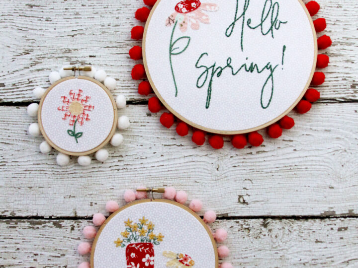 Image for Floral Spring Embroidery Hoop Set
