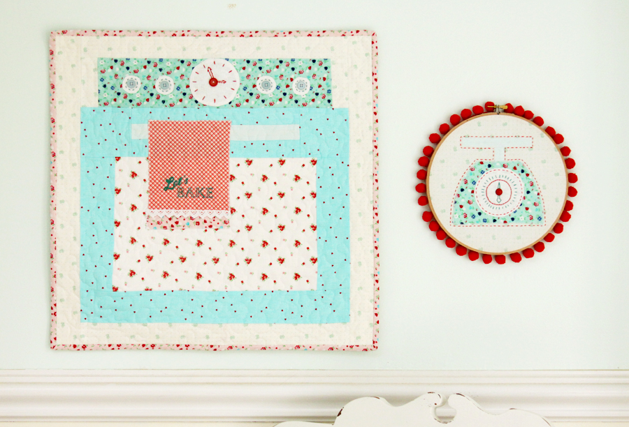 Let's Bake Sew Along Mini Quilt and Hoop