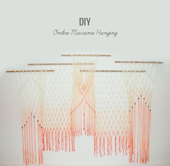 DIY Macrame with Yarn Wall Art featured by top US craft blog, Flamingo Toes.