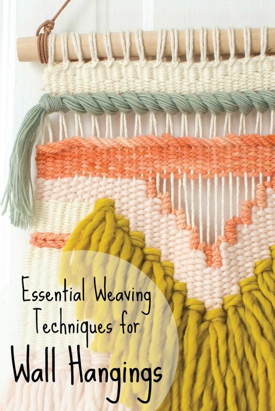 DIY Macrame with Yarn Wall Art featured by top US craft blog, Flamingo Toes.