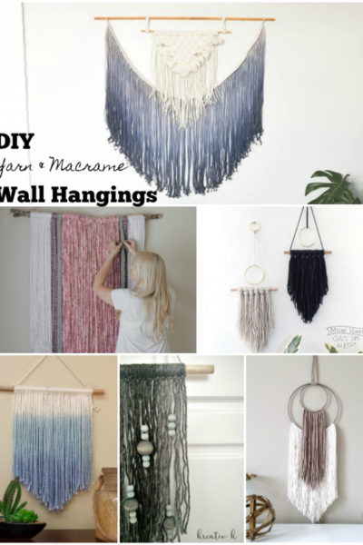 DIY Macrame with Yarn Wall Art featured by top US craft blog, Flamingo Toes.
