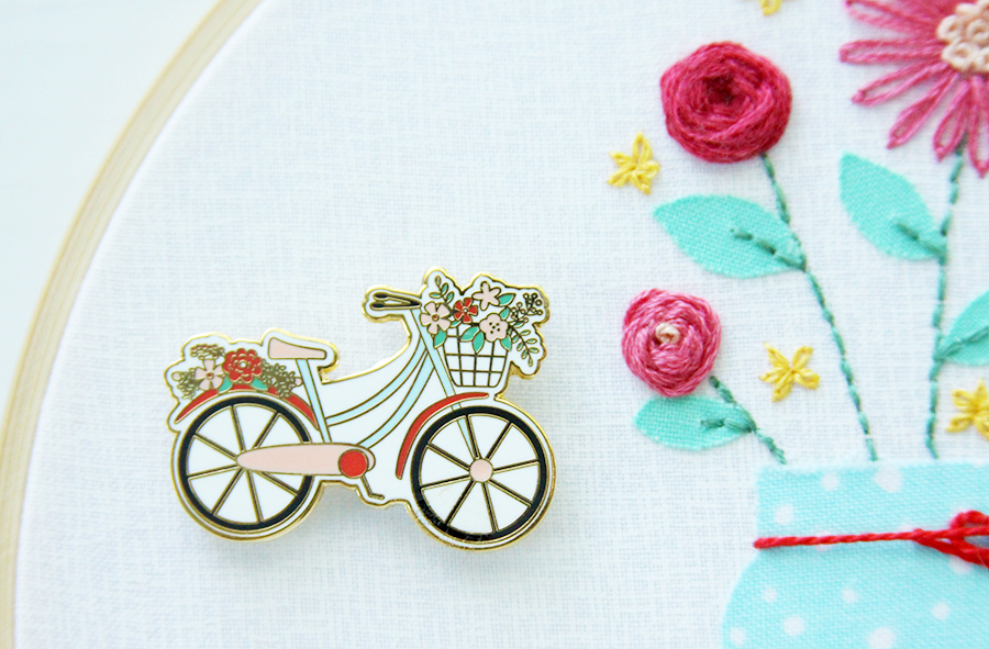 Needle Minder - Floral Sewing Machine by Flamingo Toes – Happy