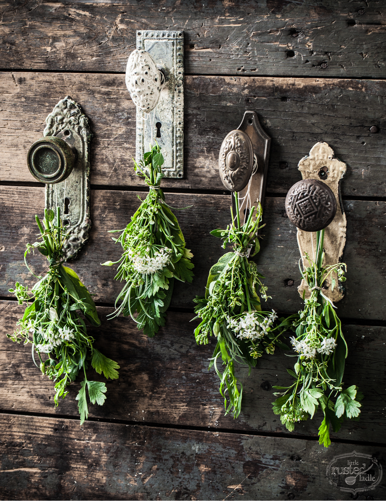 Vintage Doorknob Hangers for Dried Herbs