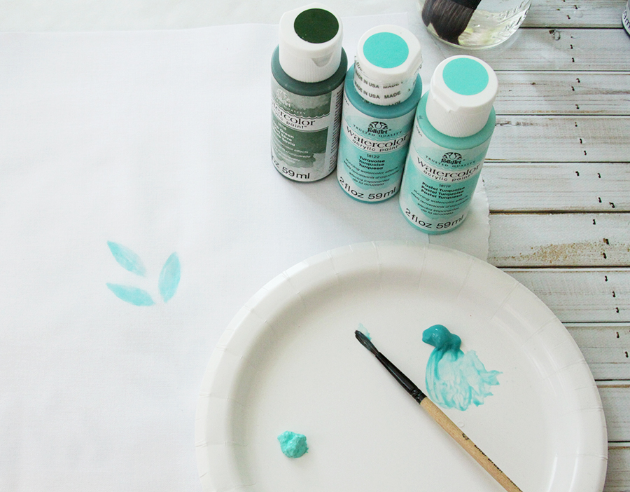 DIY Watercolor Terrarium Pillow