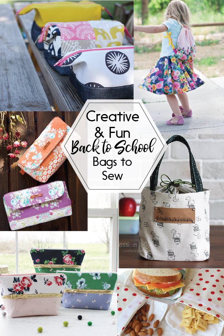 Creative and Fun Back to School Bags to Sew