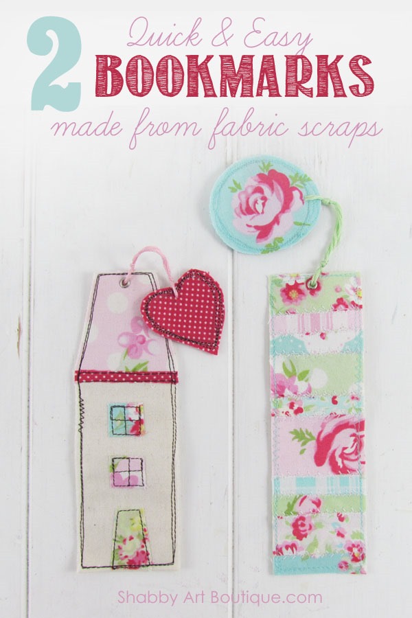 Fabric scraps bookmarks by Shabby Art Boutique thumb