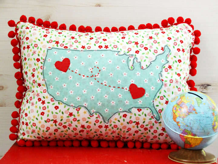 Image for DIY US Map Heart Pillow