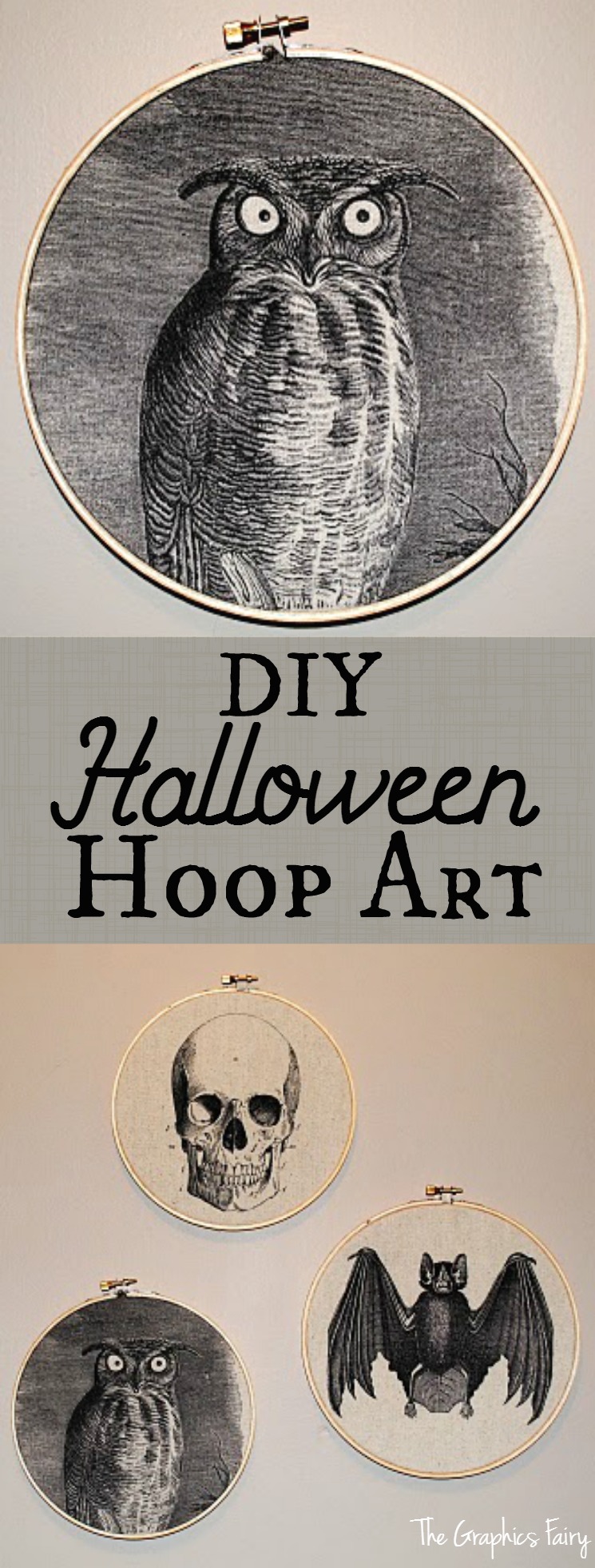 DIY Halloween Hoop Art The Graphics Fairy