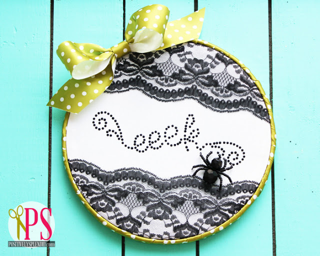 lace spiderweb embroidery hoop 3