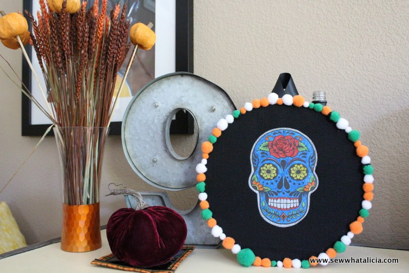skull embroidery hoop 5