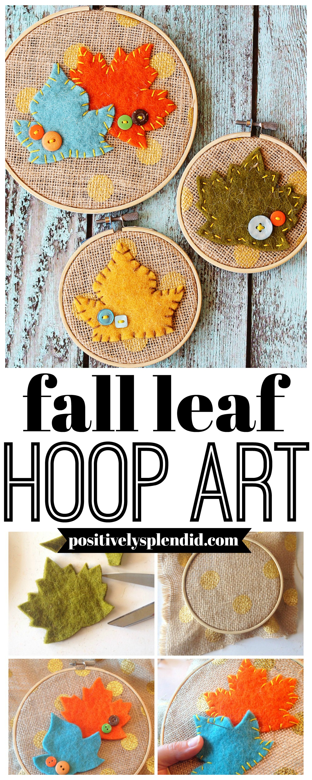 Fall Leaf Hoop Art