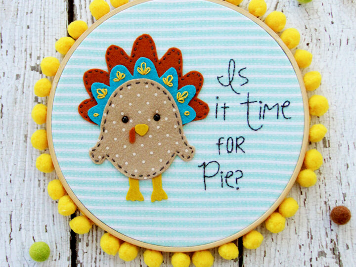 Image for Is it Time for Pie Thanksgiving Embroidery Hoop Art