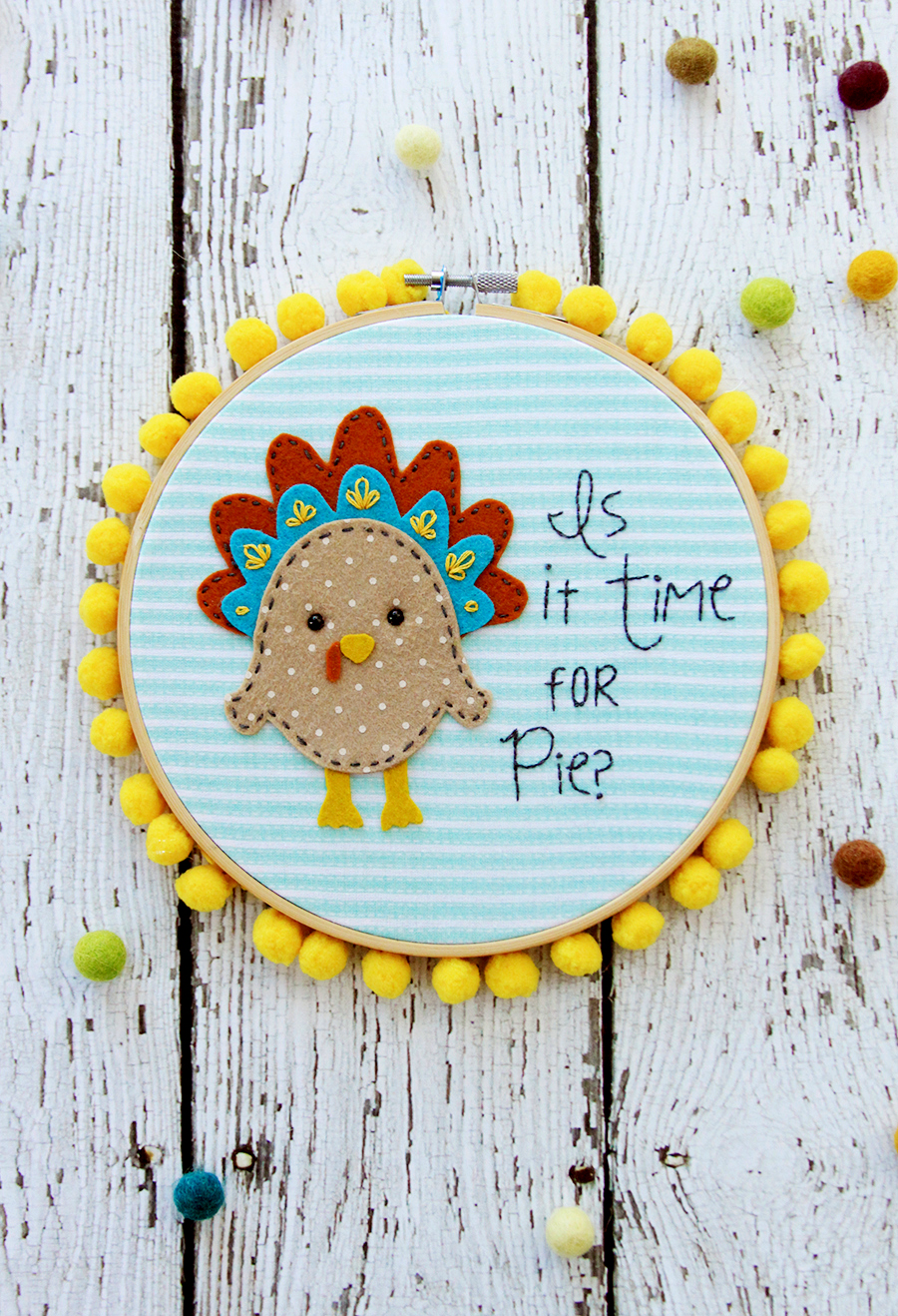 Embroidery Turkey Hoop Art