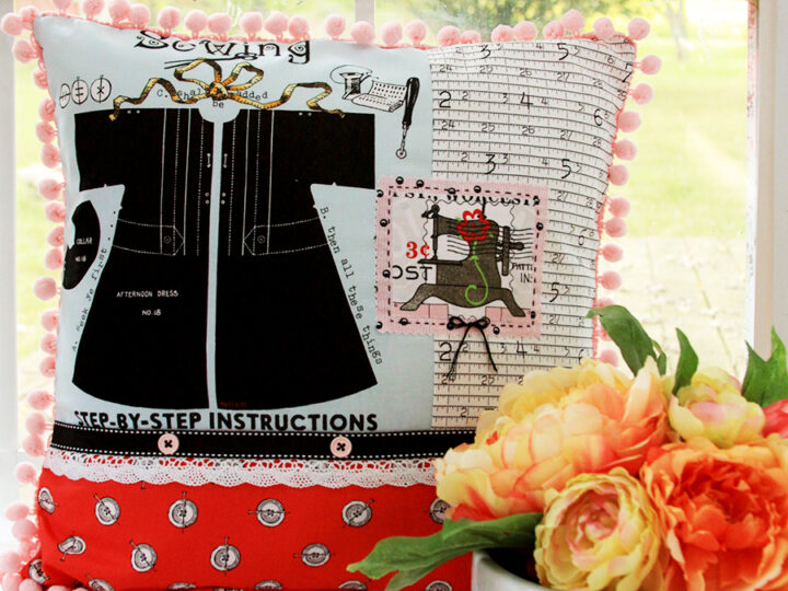 Image for Paperdoll Fabrics Sewing Room Pillow